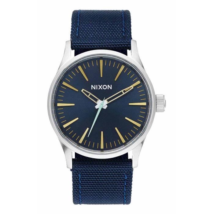 Montre - NIXON - Sentry 38 - Bleu - Tissu - Quartz Swiss Made - Natation