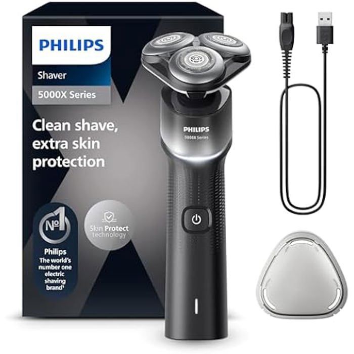 Philips Series Rasoir électrique 100 pourcent étanche technologie SkinProtect tête flexible à 360° 1 h de charge / 5 min Charge rapide capot de protection modèle X500400 - vue 9