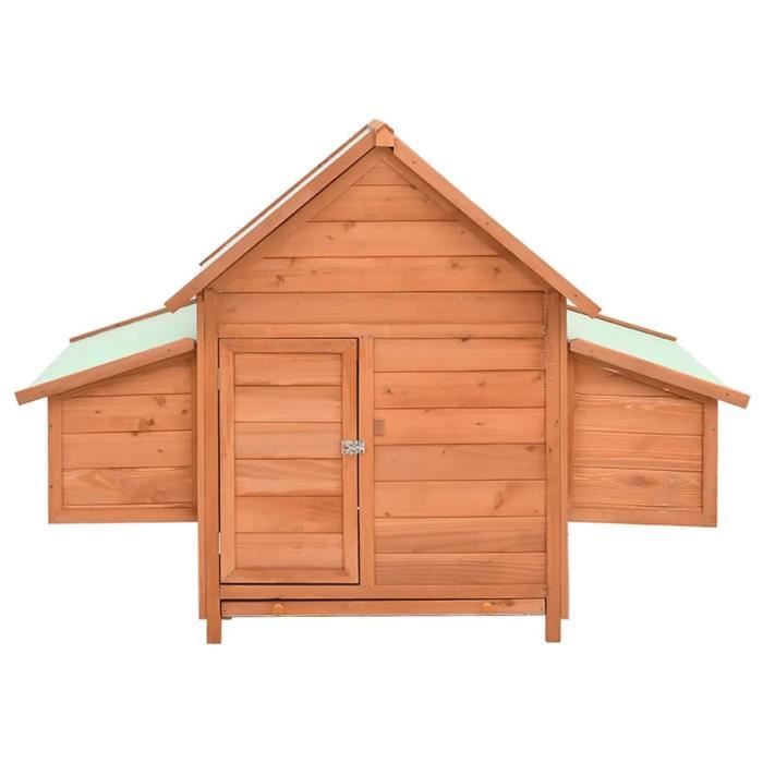 Comparer les prix de LEX Poulailler 152x96x110 cm Bois de sapin massif - Qqmora - OVN29173