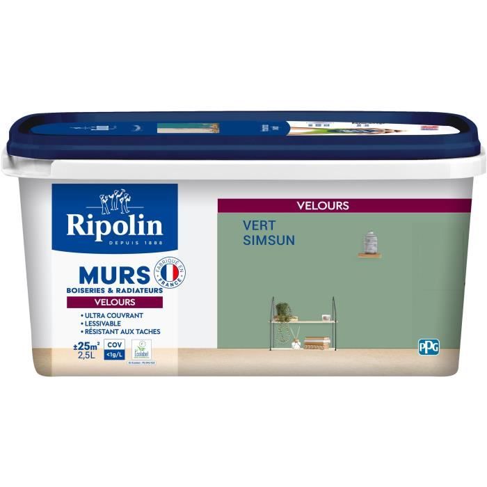 Ripolin Peinture Vert Simsun 2l5 Velours - vue 1