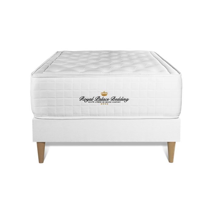 Ensemble - Matelas Mémoire de forme 30cm dépaisseur - 7 zones de confort - Confort équilibré - Sommier tapissier monobloc