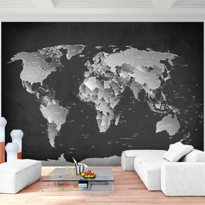 Tapisserie Tableau Toile Photo Carte Du Monde 308 X 2 Cm Laine Papier Peint Salon Murale Decor Mural Moderne b Cdiscount Bricolage