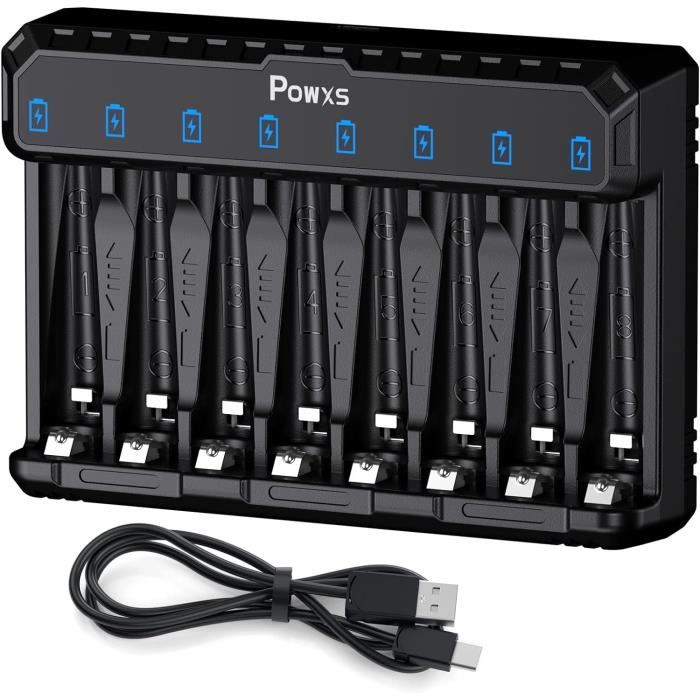 Caricabatterie Intelligente 4 Slot Per Batterie 18650 - Display LCD, Ricarica Rapida 2A E Compatibile Con AA/AAA