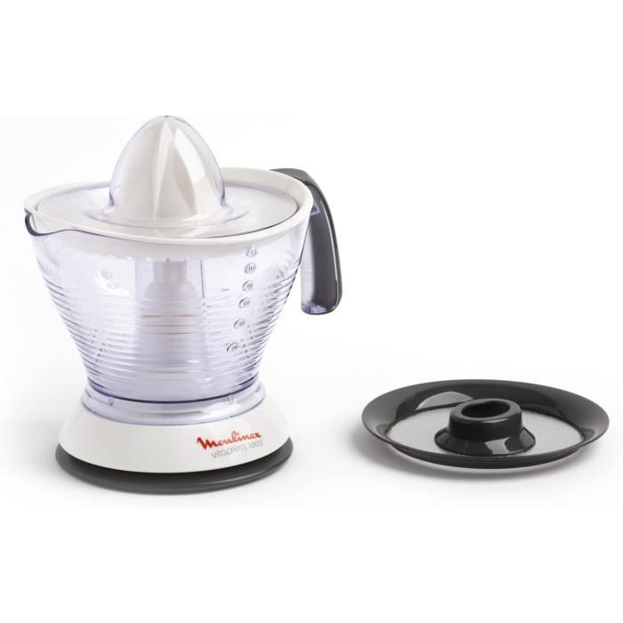 Jus D'orange Frais Girmi SR05 Presse-agrumes 25W - Capacité 500ml, Double Cône, Entièrement Démontable, Blanc/Rouge Jus D'orange Frais Girmi SR05 Presse-agrumes 25W - Capacité 500ml, Double Cône, Entièrement Démontable, Blanc/Rouge