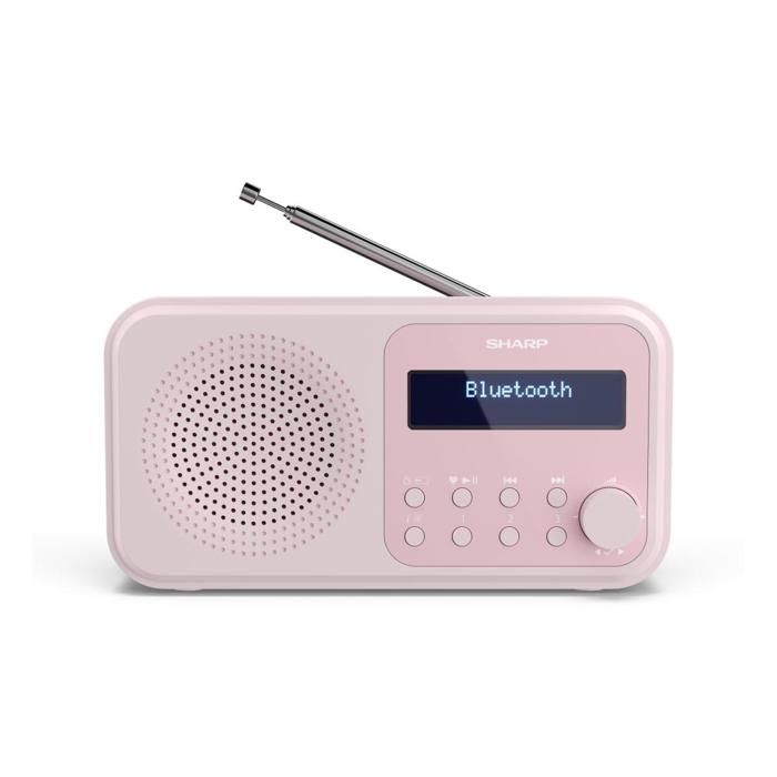 Radio Portable - SHARP - DR-P420 (PK) - DAB/DAB+/FM - Bluetooth - Alimentation USB/Piles