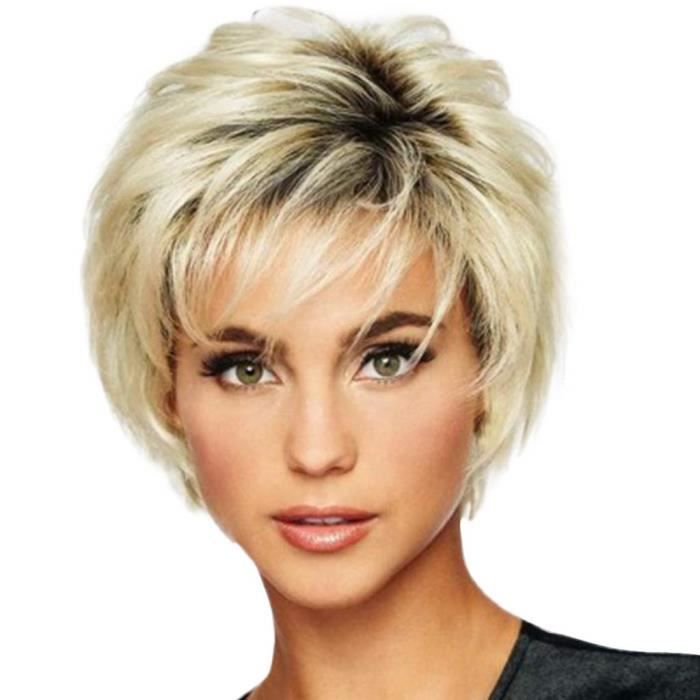 Perruque Naturelle Bresilien Femme Boucles Perruque Courte Cheveux Blondes Perruques Cdiscount Au Quotidien