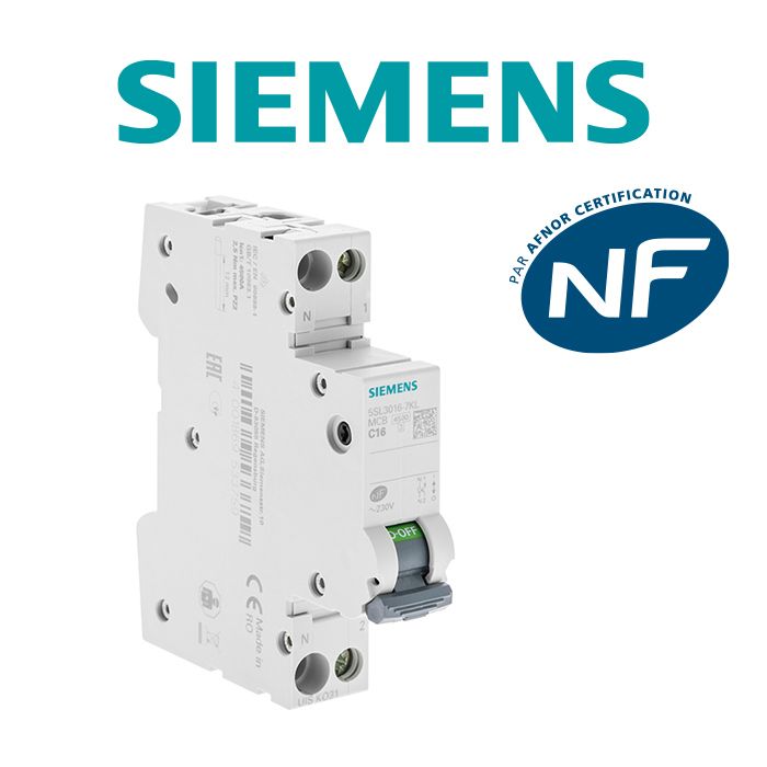 SIEMENS Disjoncteur Ph+N courbe C 4.5kA 7 - vue 2