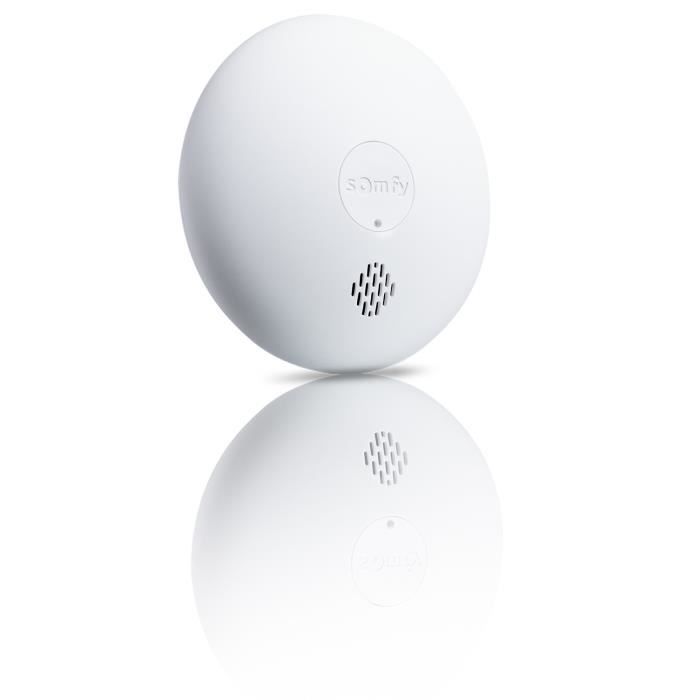 Détecteur de fumée Somfy 1870289 avec sirène 85dB compatible avec les alarmes et caméras Somfy Protect