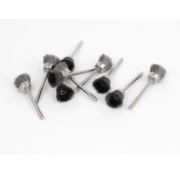 5 Roues De Polissage En Silicone Abrasif Grain 600 - Pour Outil Rotatif Type Dremel - Forme Cône 10 Mm