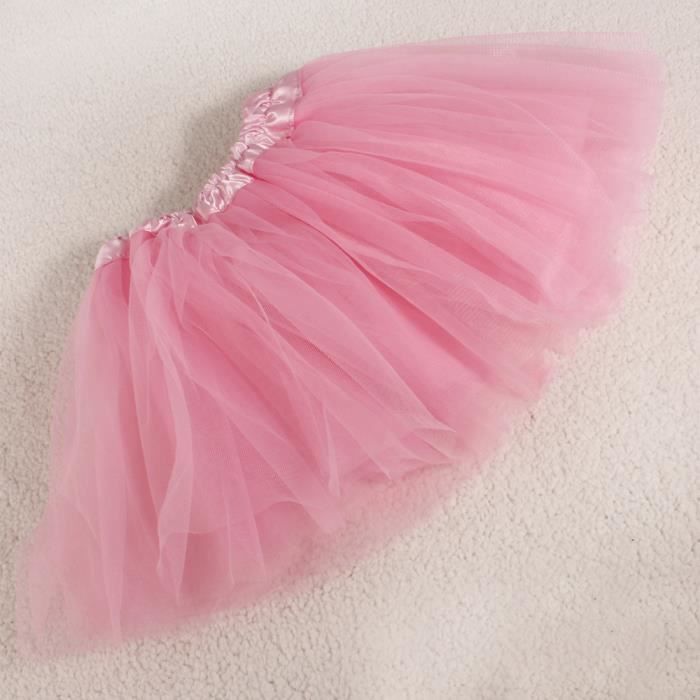 Jupe Tutu Jupon Ballet Tulle Robe Danse Fille Enfant Costume Froufrou  Élastique Pink - Cdiscount Prêt-à-Porter