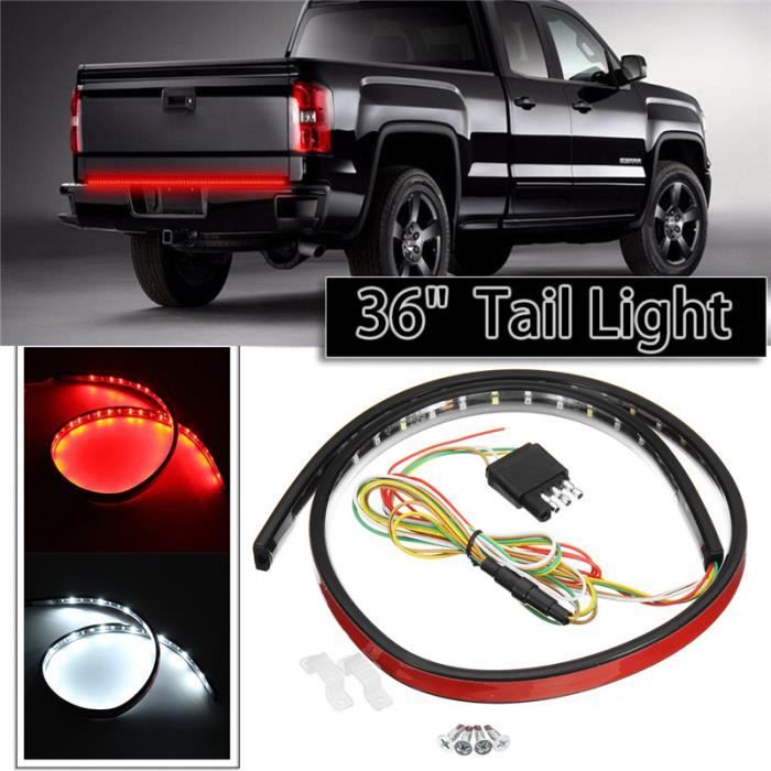 Barre Lumineuse de Remorque Rouge 3 Lumière 9 LED étanche Marqueur D/'Identification de Dégagement Signaux de Parc Arrêter L/'Identification de Frein de Virage Arrière pour Camion Bateau