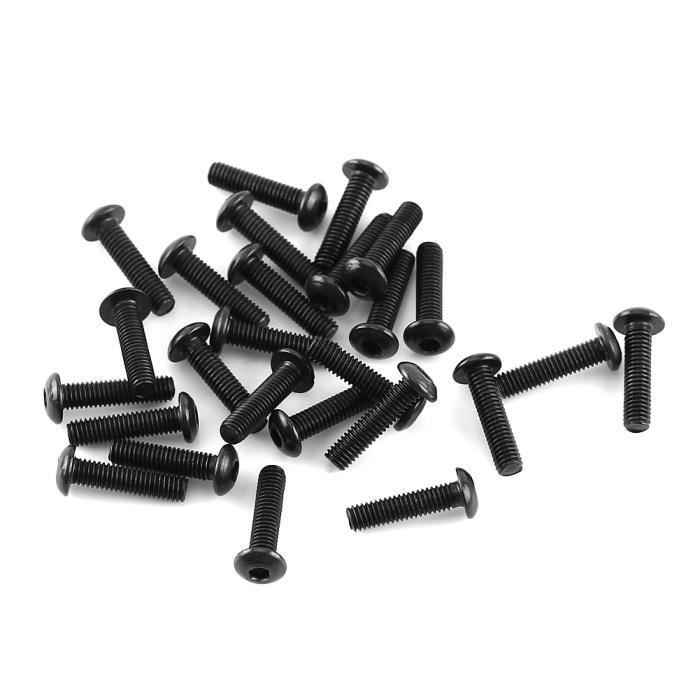 250 Pièces Vis M3 En Acier - Tête Hexagonale Creuse - Pour Bricolage - Neuf