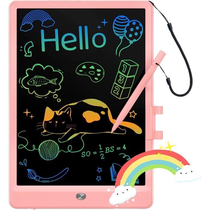 KOKODI Tablette D'écriture LCD 10 Pouces – Licorne, écoresponsable, Verrouillage, Cadeau Pour Filles Et Garçons 3-7 Ans
