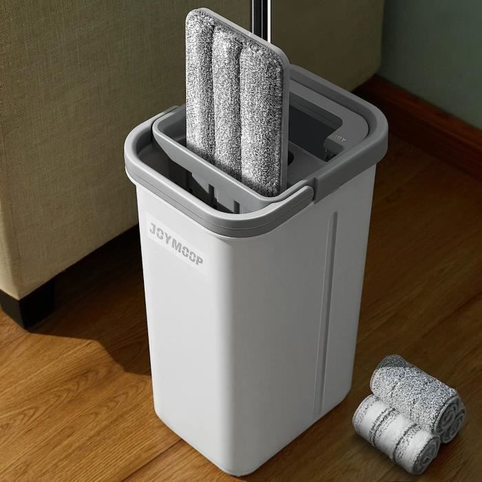 JOYBOS Balai à Main Avec Essoreur Et Coussinets Microfibre - Squeegee Pour Nettoyage Sol