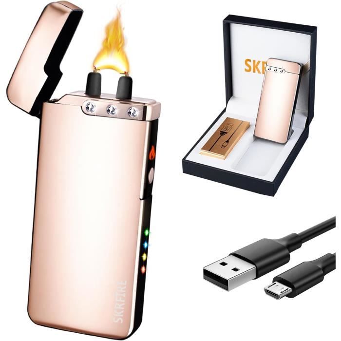 Briquet Bougie, USB Rechargeable Briquet éLectrique à Arc Plasma Avec Cou Long 360°Flexible Et