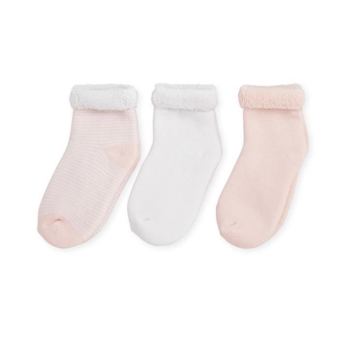 Lot de 3 chaussettes bébé Fille TROIS KILOS SEPT - Rose 6-12 mois -  Cdiscount Prêt-à-Porter