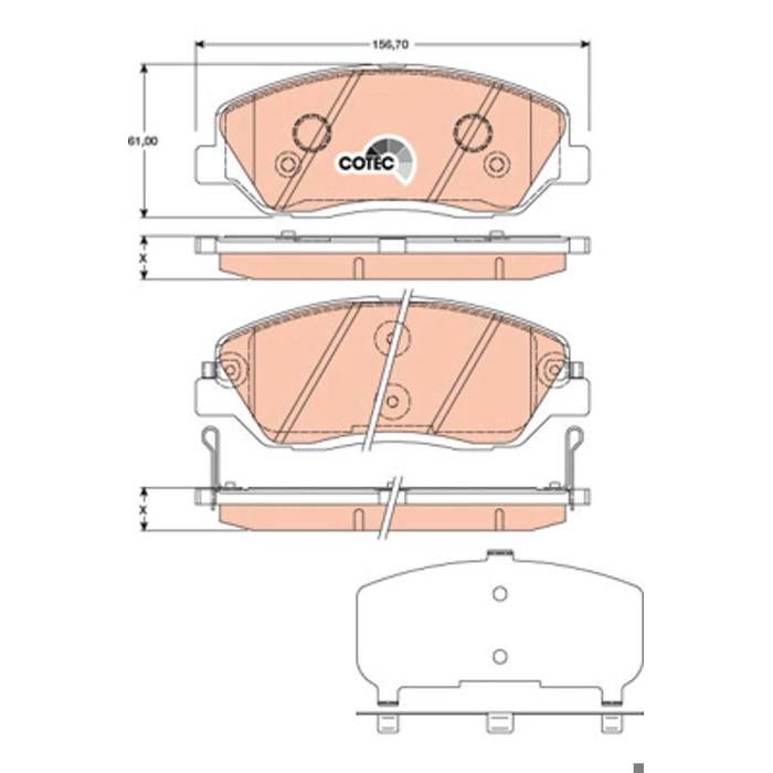 TRW GDB3502 Jeu De Plaquettes De Frein Avant - Nissan NV200
