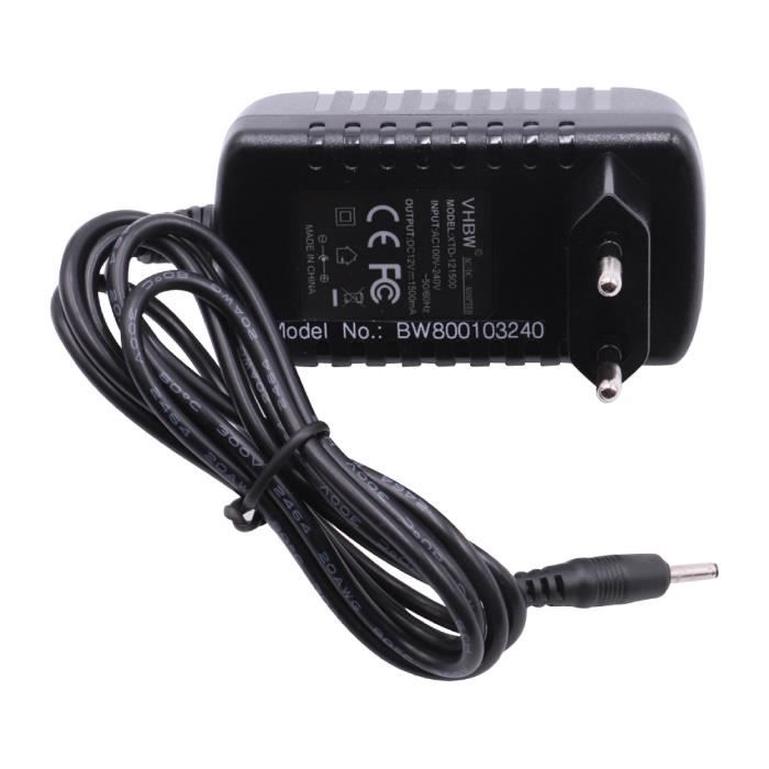 vhbw Chargeur Tablette 220V, 18W (12V/1.5A) compatible avec Packard Bell Liberty Tab G100 et Acer Iconia Tab