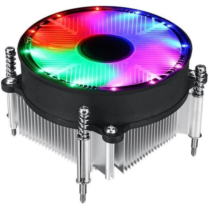 RGB Ventilateur de refroidisseur Pour Intel LGA 775 1155 1151 1150 1366 CPU Ordinateur Di46386