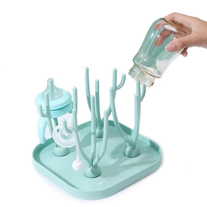 Toddmomy Égouttoir à Biberons – Séchoir Biberons Bébé 32x20x18 Cm, Porte-Biberons Plastique Robuste Et Hygiénique