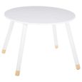 Set Table douceur blanche + 2 chaises douceur blanches Atmosphera-1