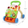 Trotteur Bébé Parlant 2 en 1 - Trotteur musique interactif pour apprendre à marcher - A partir de 9 mois-1