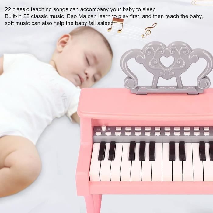 Piano Pour Bébé, Jouet De Clavier De Piano Pour Enfants À Double  Alimentation Avec Microphone Pour Instrument De Musique Pou[u1351] -  Cdiscount Jeux - Jouets