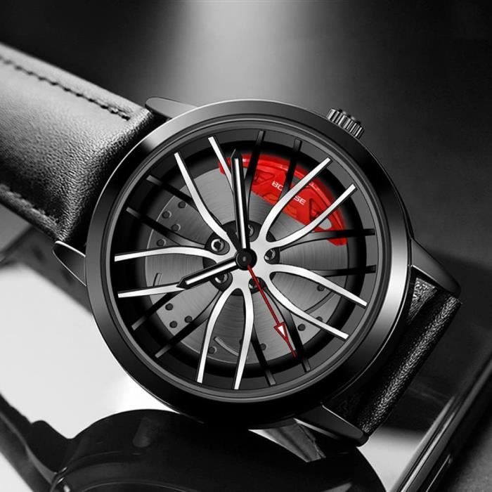 Roue Montre Montre Pour Homme Montre De Sport Acier Inoxydable