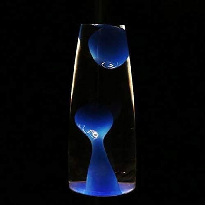 Lampe à Lave Vintage Bleue à Paillettes, Fonctionnelle, Hauteur 41cm