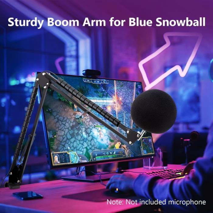 Support de Microphone, VIJIM LS25 professionnel Réglable Pied de Micro