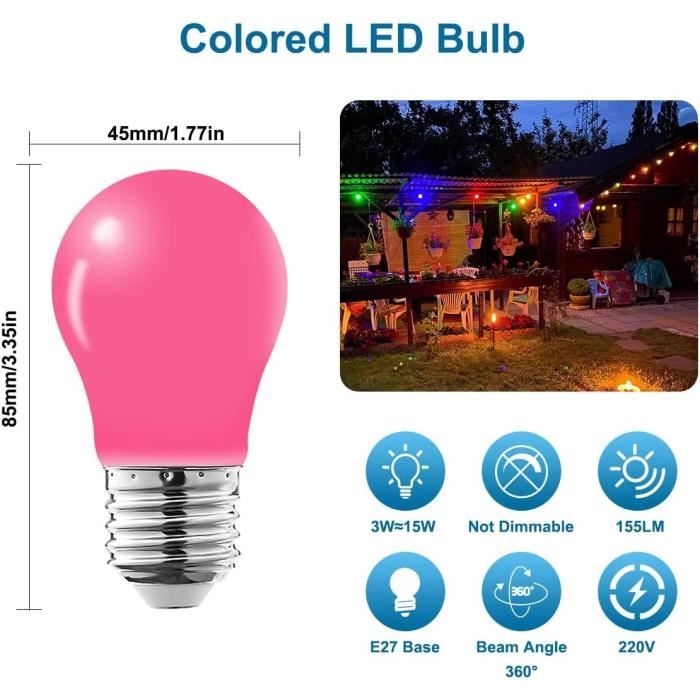 Lot De 2 Mini Ampoules Led De Rechange 230 V Ac 3 W 3000 K E14 Pour