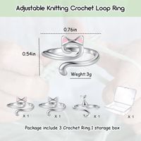 6 Anneaux De Crochet Doigt Réglables - Guide-Fil Pour Tricot Et Crochet - Accessoire DIY - 10