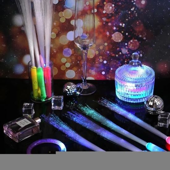 BATON LUMINEUX,glow stick-12pcs--Bâton lumineux en Fiber, lot de 12 pièces,  jouet LED, veilleuse, accessoires, cadeau de noël,'anniv