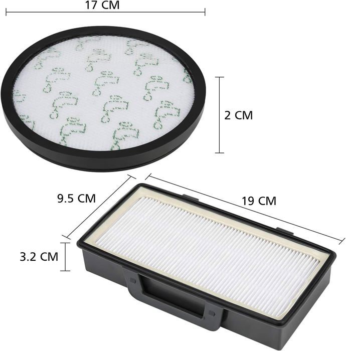 Vhbw Filtro Post-Motore EPA Per Rowenta X-Trem Power Cyclonic (RO6963EA, RO6971EA, RO6984EA) – Filtro Aria Di Scarico, Classe E11 - 2