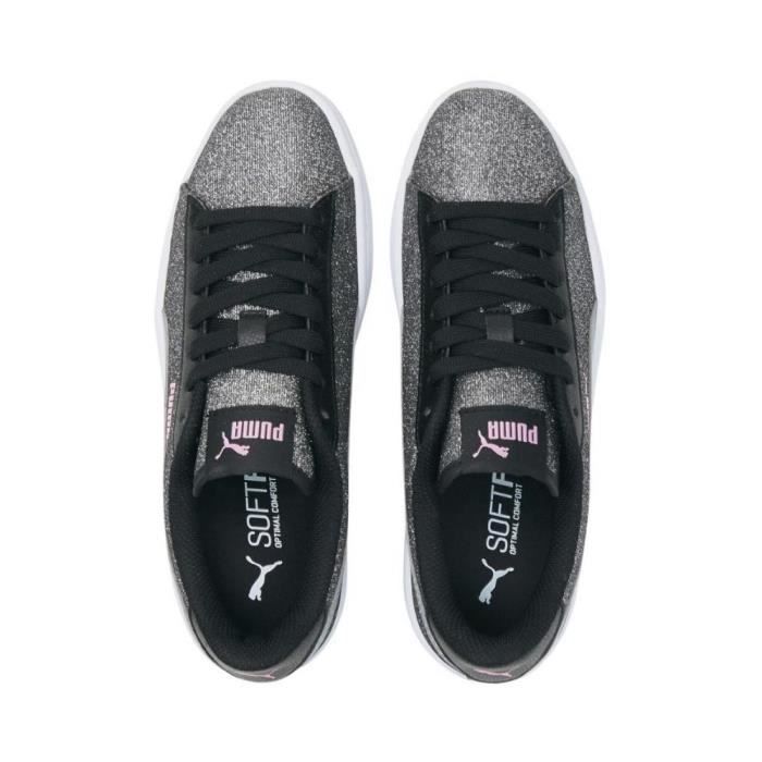 Chaussures PUMA Smash V2 Glitz Glam Graphite Mixte Enfant