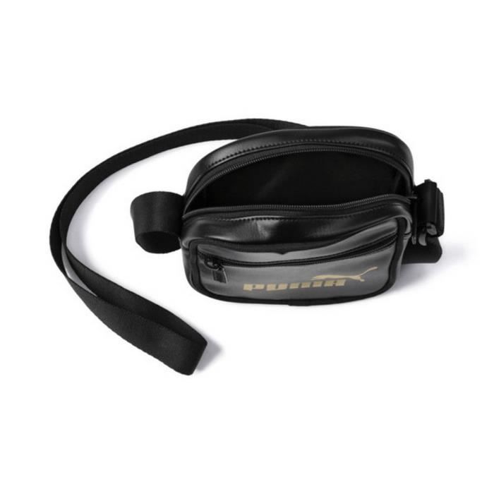 Sacoche Puma Vintage Noir et Or en PU Homme noir et or Cdiscount