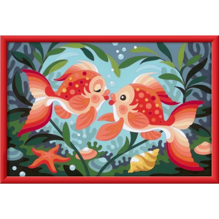 Ravensburger CreArt Poissons Amoureux – Peinture Par Numéros Enfants Dès 9 Ans – Kit Complet Avec Cadre 24x18 Cm