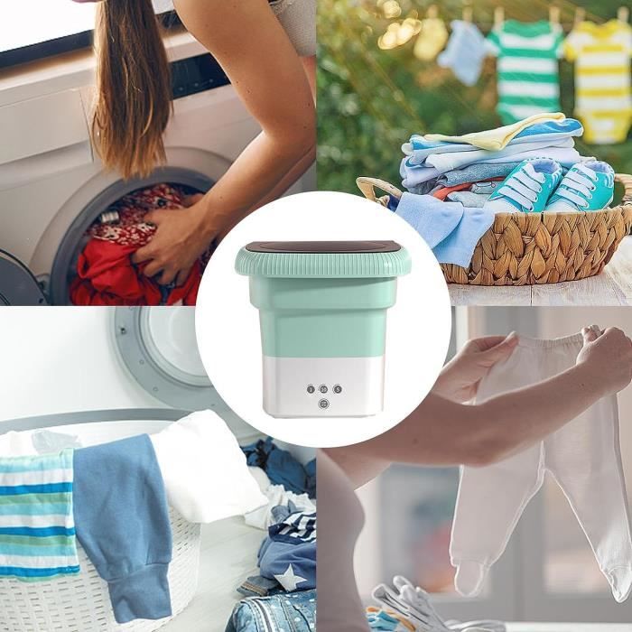 Seau à Linge Pliable 22L Garden Mile® - Pour Camping, Voyage, Jardin, Laverie, Rangement Jouets, Multi-usage