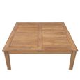 Table à manger de jardin carrée en bois de teck - ALLENDE - Naturel clair - 8 places-3