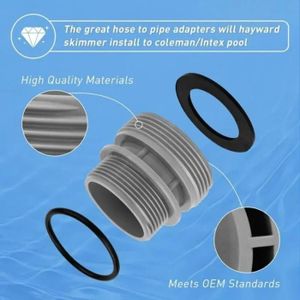 Adaptateur Tuyau 40mm Vers 3.8cm Sortie Filtre Adaptateur Pour Tuyau De Piscine 40 Mm Vers Entrée 3,8 Cm – Lot De 3 Connecteurs De Conversion Intex