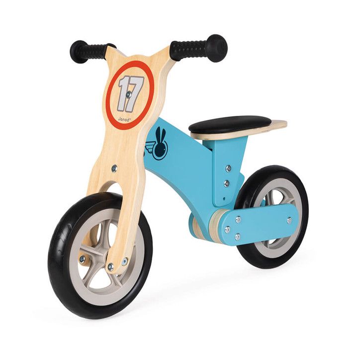 Draisienne en bois Bikloon rouge et blanche - Vélo d'apprentissage Draisienne en bois Bikloon rouge et blanche - Vélo d'apprentissage