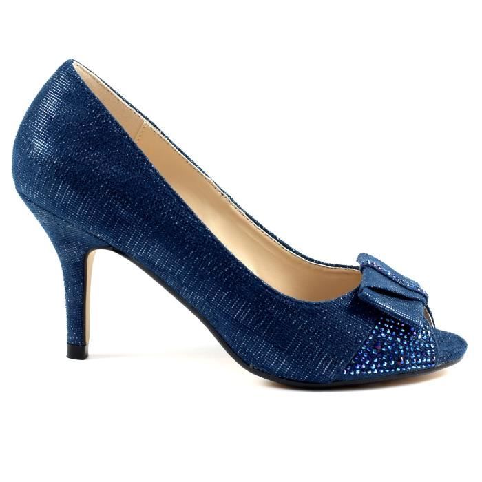Escarpin bleu pas cher outlet