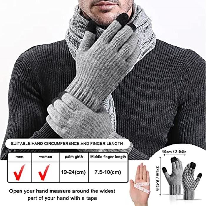 Gants tactiles chauds homme online