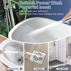 Pommeau De Douche Haute Pression Anti-calcaire 6 Jets - Design Chromé, économie D'eau, Massage Relaxant Et Nettoyage Mural