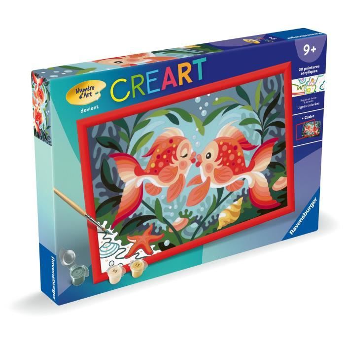 Kit Peinture Par Numéros Ravensburger CreArt Kids - L'Âne, 13x18 Cm, Dès 7 Ans, Tout Inclus - 8