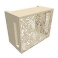 Cache climatiseur extérieur ATOLE en aluminium thermolaqué - Taille 2 : H. 113 x L. 110 x P. 64 cm - Crème