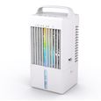 Mini climatiseur portable ventilateur humidificateur 3 vitesses refroidisseur d’air avec réservoir d’eau minuterie 2H 4H
