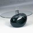 Table basse noir design en verre OVUS-0