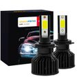 2pcs H7 160W 16000LM Phare de Voiture à LED Ampoules Lampe Feux 6000K Blanc 10-32V IP67 Etanche pour Auto-0