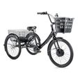 Tricycle électrique - Leader Fox Lovelo 2023 Bafang - Noir - Moteur roue avant - Panier avant et arrière-0